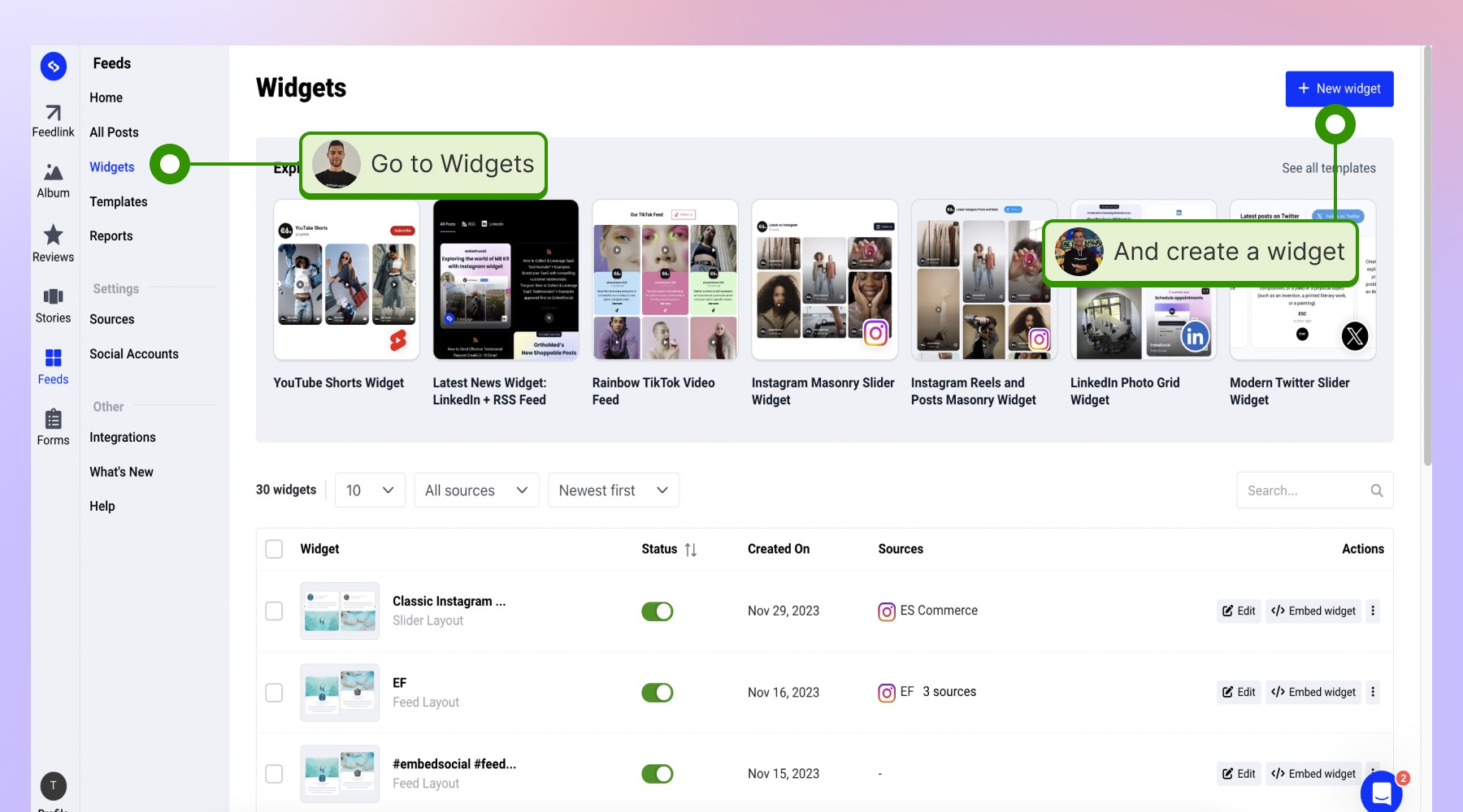 Creating a widget
