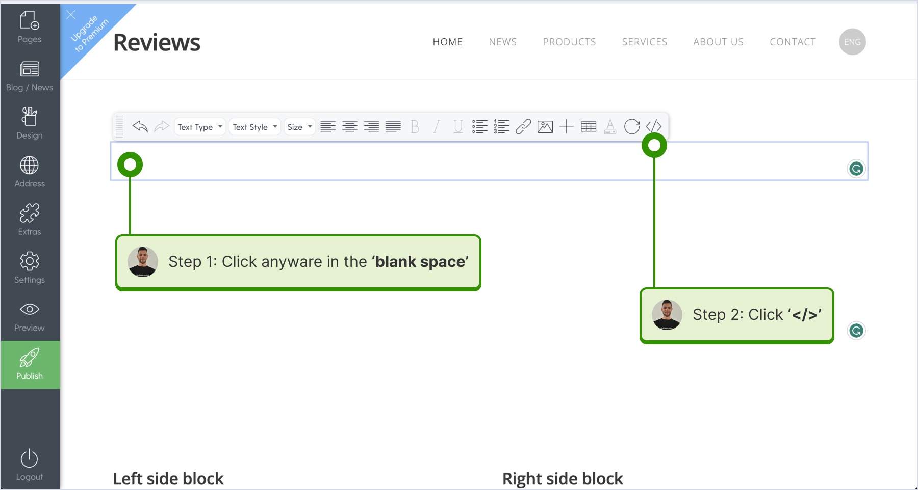 Adding a block