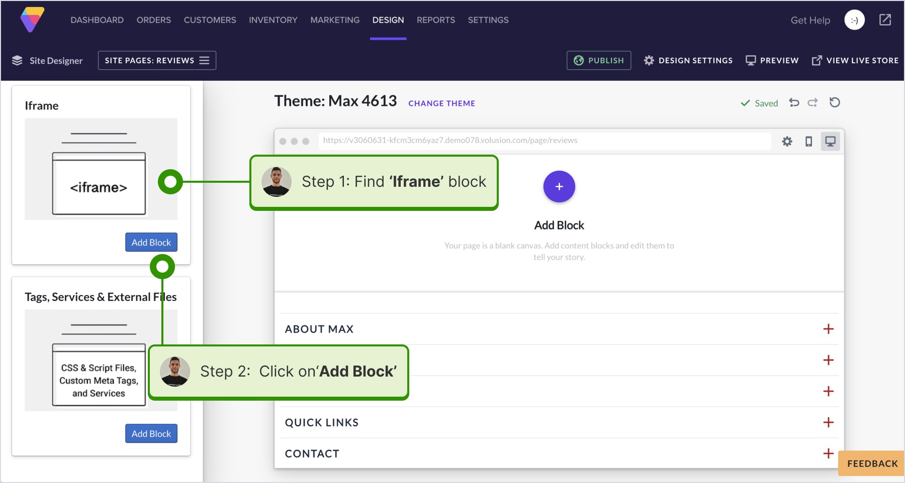 Adding a block