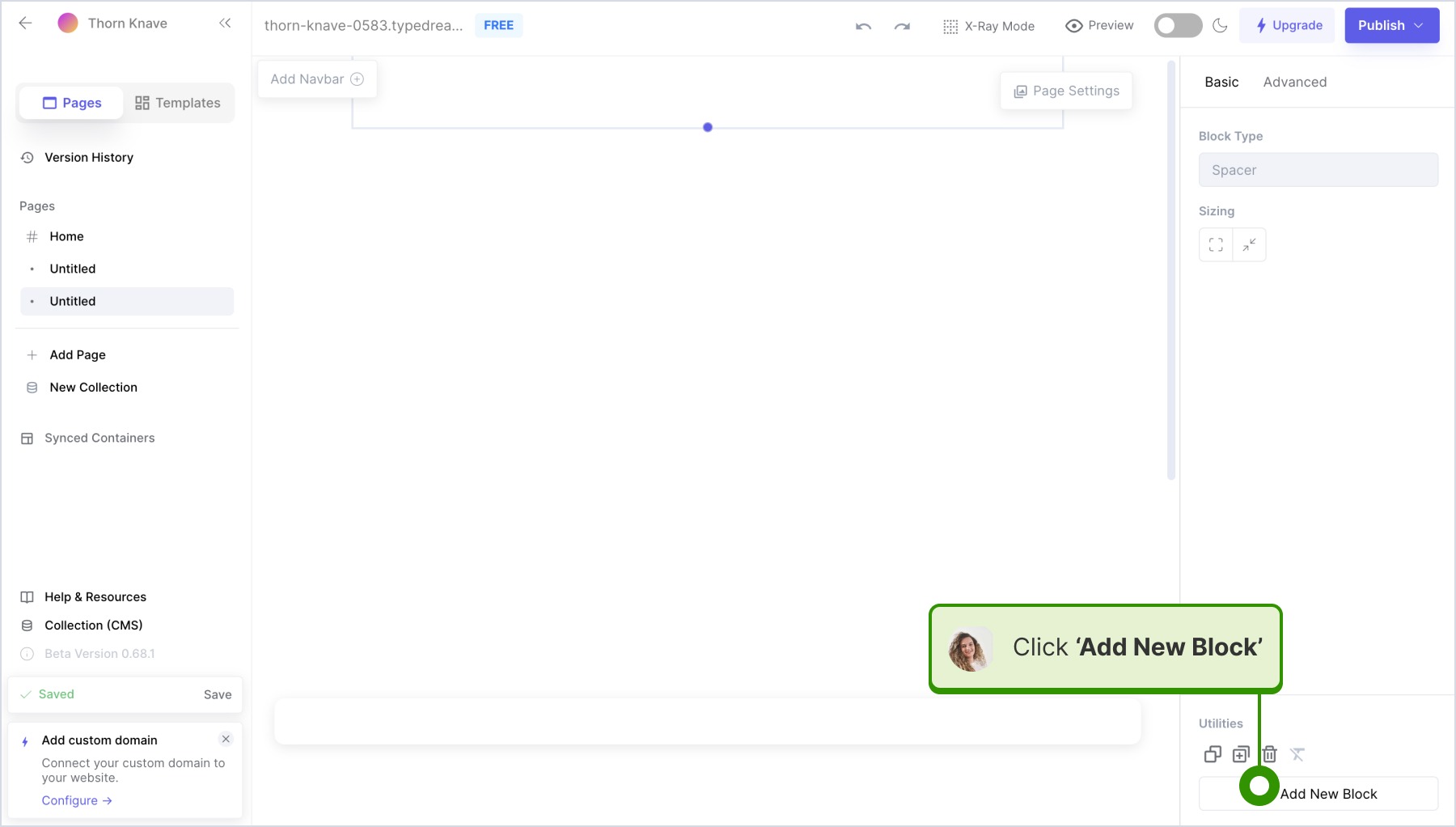 Selecting the 'Ecmbed' option