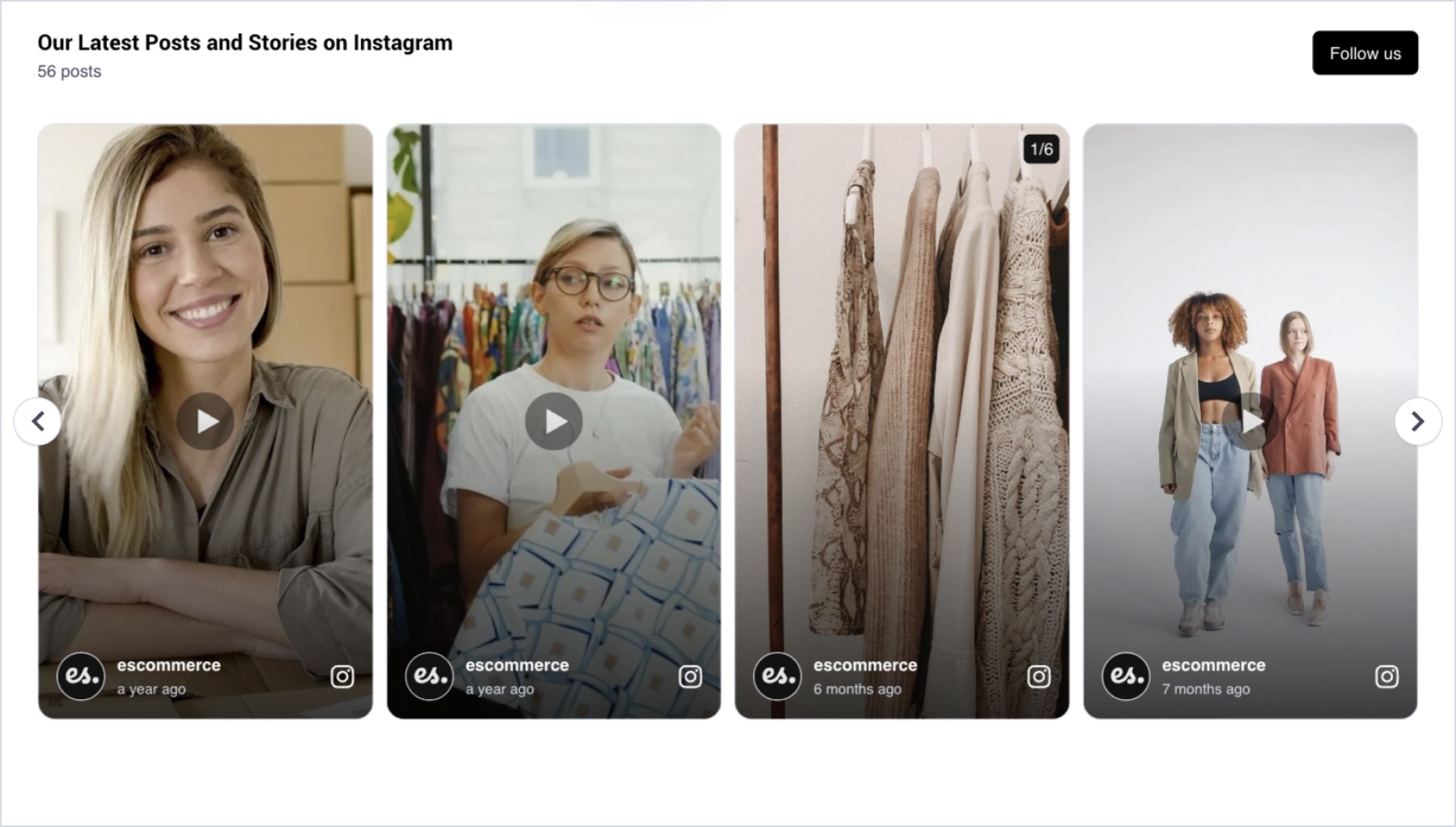 Final of Instagram widget embedded in Framer
