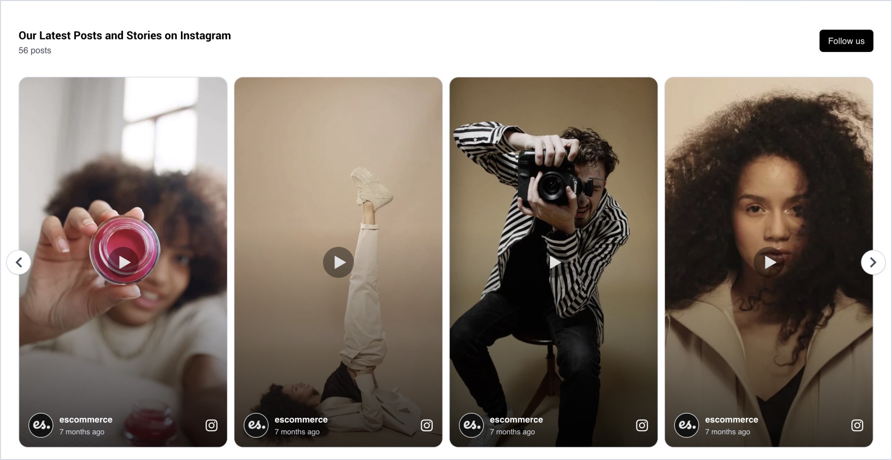 Instagram Widget Embedded in Unicorn Platform